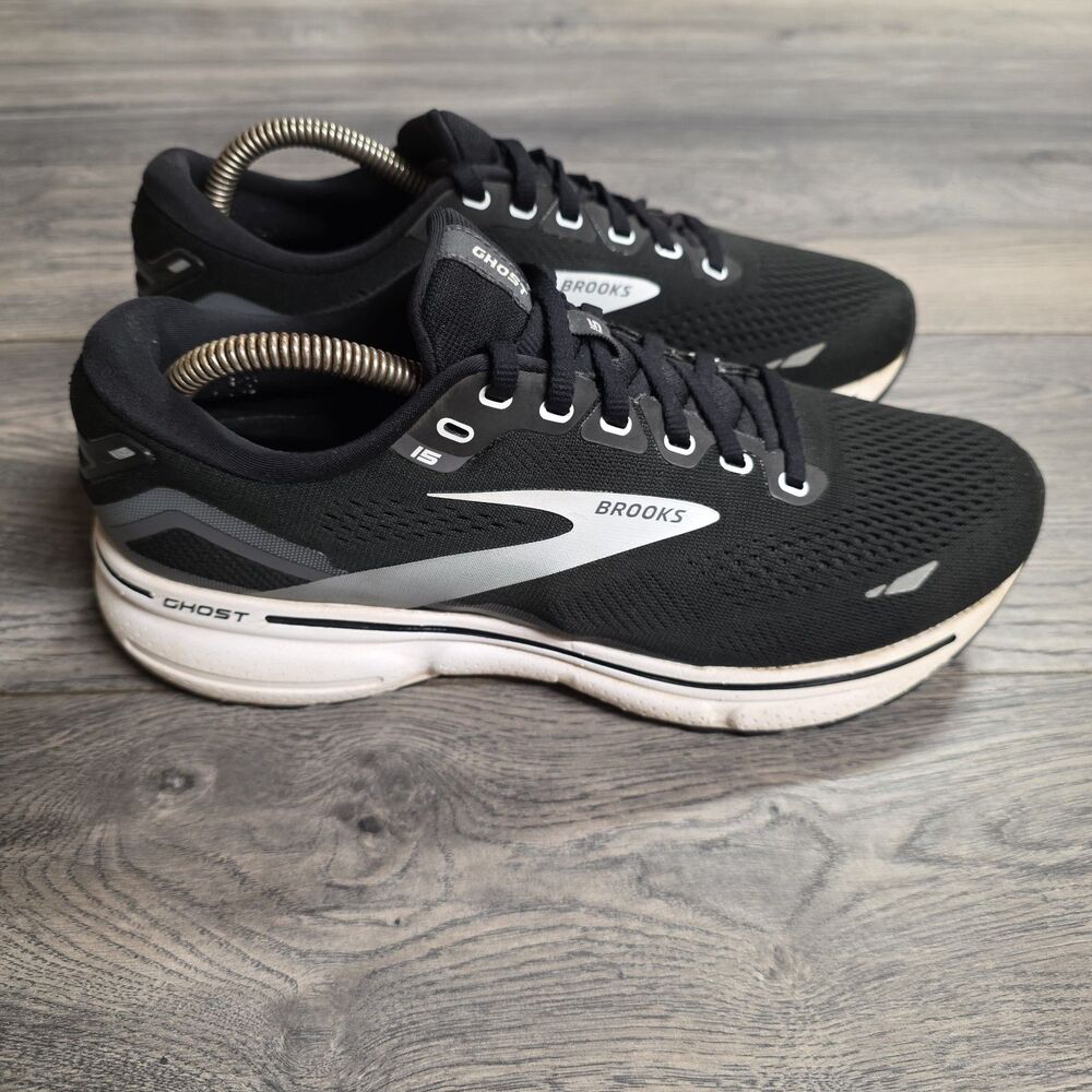 Brooks Ghost 15 Running Shoes Womens Size US 9B Medium Black White 1203801B012